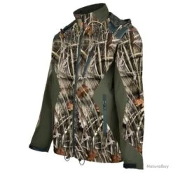 BLOUSON CHASSE SOFTSHELL CAMO WET IMPER & RESPI