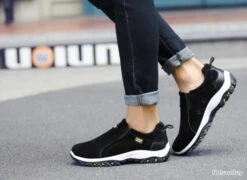 Baskets Sans Lacet, Ultra Légère Et Confortable Du 38 Au 48 Au Choix Coloris NOIR