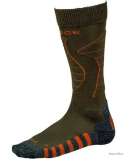 Chaussettes De Chasse Hautes En Laine Merinos Allround 2 (Couleur: Kaki, Taille: 42-44)