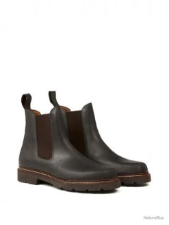 Chaussures En Cuir QUERCY Marron.