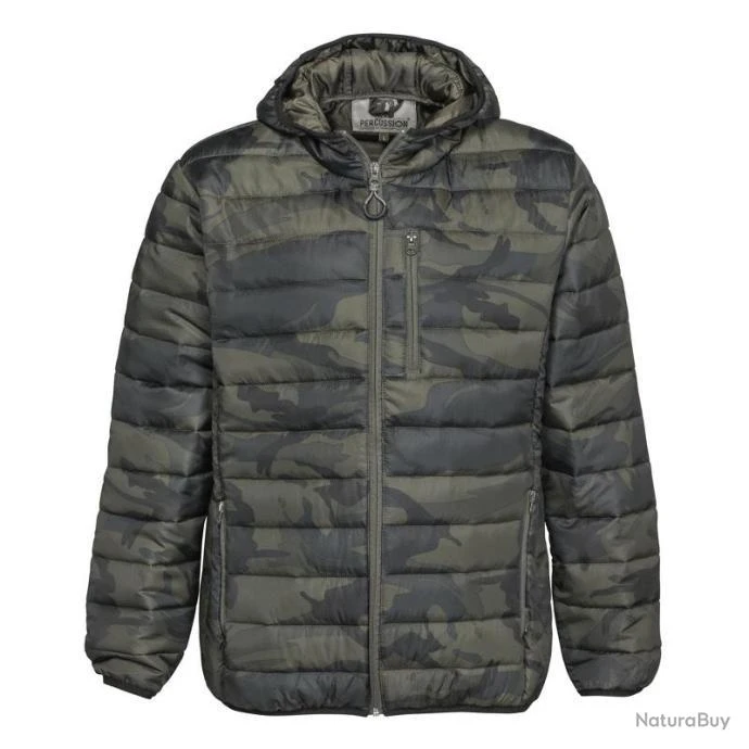 DOUDOUNE A CAPUCHE PERCUSSION CAMO TREK - TAILLE XL