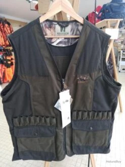 GILET DE CHASSE BRODERIE SANGLIER PERCUSSION 3XL