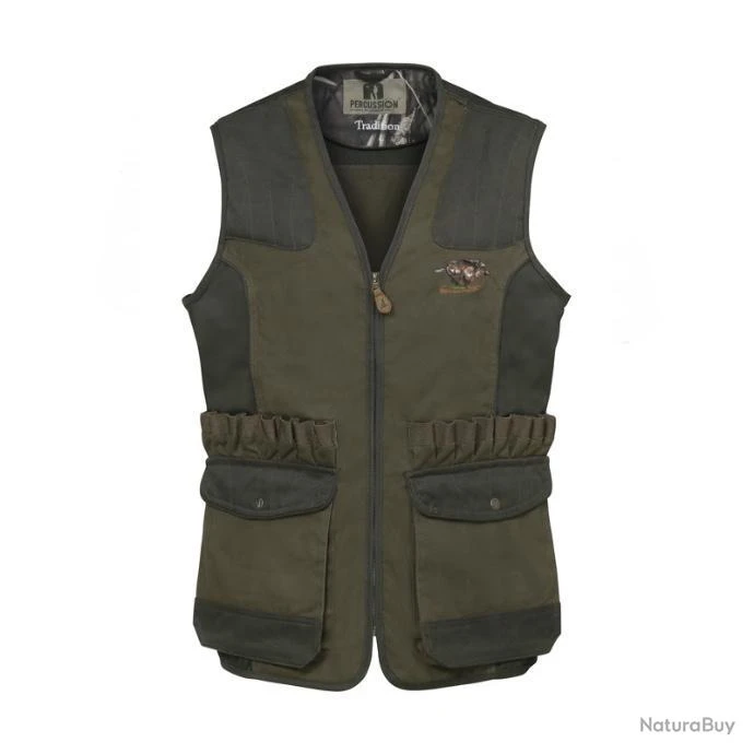Gilet Percussion Tradition Broderie Sanglier - TAILLE 4XL