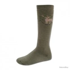 Lot 2paires Chaussettes Kaki Cerf+canard 43/46 (Taille 43)