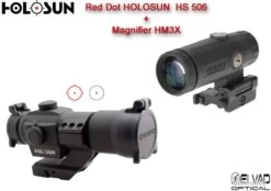 Pack Holosun 2 - Point Rouge HS506 + Magnifier HM3X