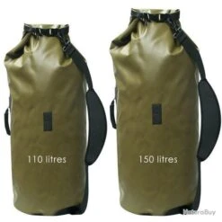 SAC ÉTANCHE AVEC BANDOULIÈRE 40L VERT