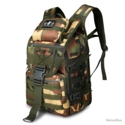 Sac à Dos Tactique Militaire 40L Jungle 2 Bandoulière Homme Imperméable Chasse Randonnée Camping FR