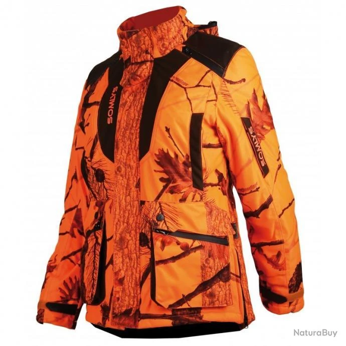 Veste Matelassée Orange Pour Femme