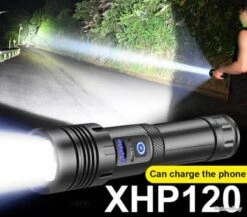 Lampe Torche Tactique LED Surpuissante, Rechargeable USB Multifonctions