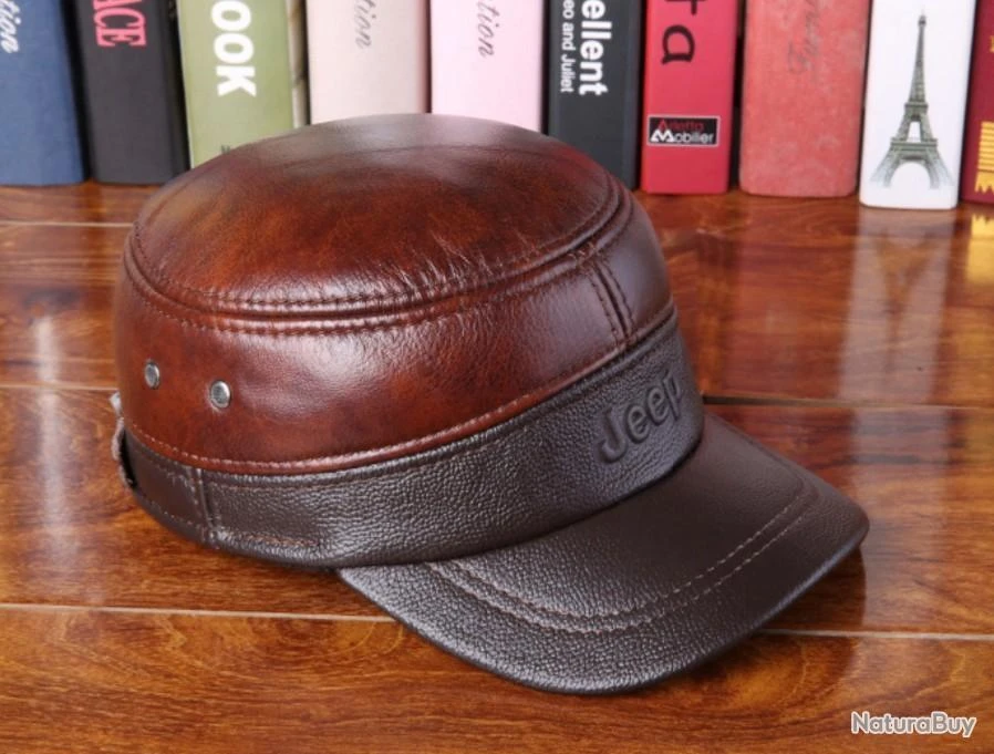 !!!! LIVRAISON OFFERTE !!!! NOUVEAUTÉ 2021 !!!! Casquette Cuir Véritable JEEP Réf 324 – Image 2