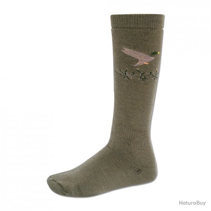 Lot 2paires Chaussettes Kaki Cerf+canard 43/46 (Taille 43) – Image 2
