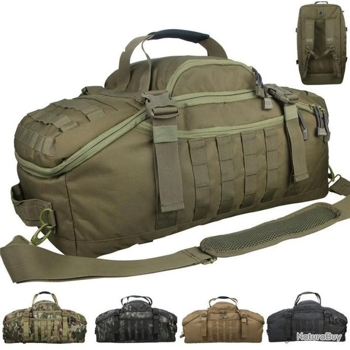 Sac à Dos Tactique - 40L VERT - Militaire Mixte & Polyvalent - Tissu Très Résistant 600D - Chasse – Image 2
