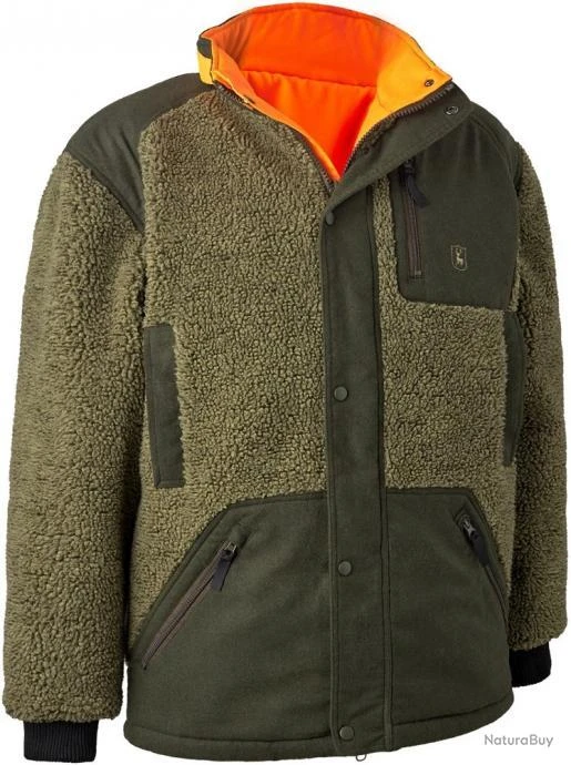 Veste Kaki En Peluche Germania Deerhunter Réversible Kaki – Image 2