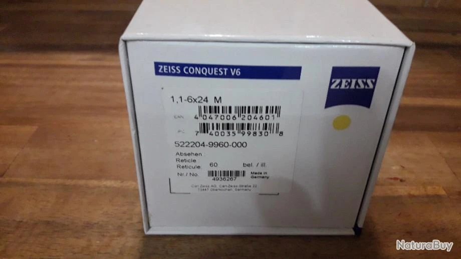 Zeiss Conquest V6 1,1-6x24M Ret 60 Ill – Image 2