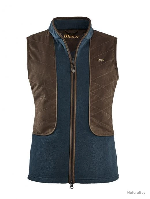 AC - GILET BLASER BASIC FLEECE FEMME - BLEU FONCE - TAILLE 38 â Image 3