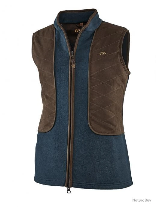 AC - GILET BLASER BASIC FLEECE FEMME - BLEU FONCE - TAILLE 38 â Image 4