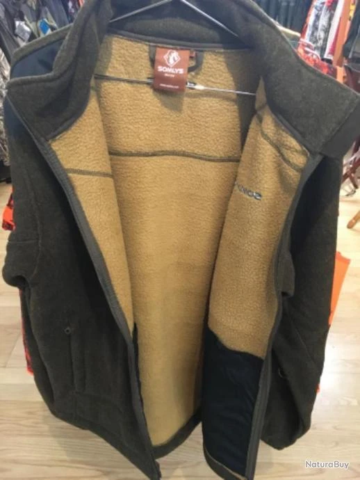 Gilet Veste Polaire Homme Somlys Sherpa Ref 490 - Marron Taille L â Image 4