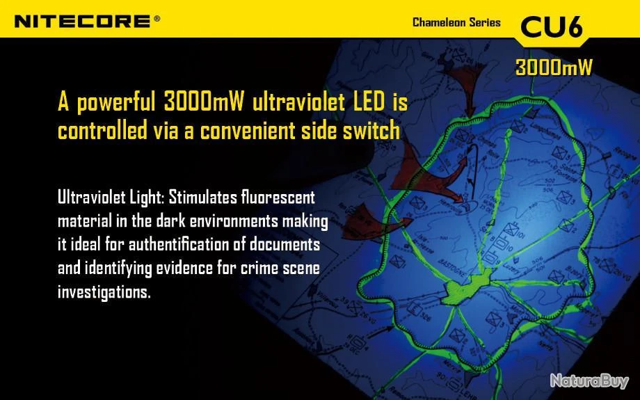 Lampe Torche Nitecore Chameleon CU6 - Mode UV 3 000mW – Image 4