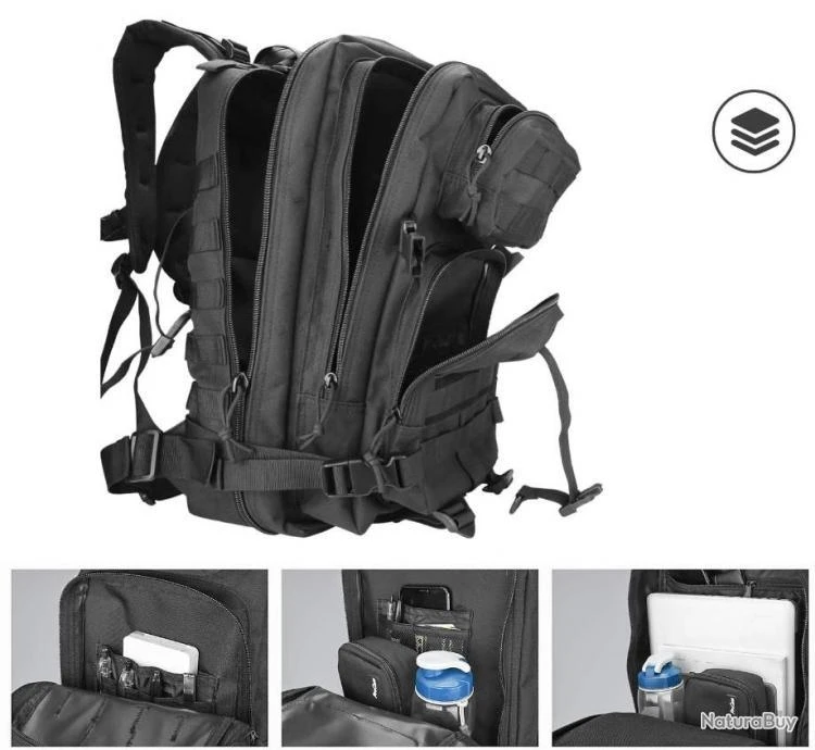 Nitecore Sac à Dos Militaire Tactique Multifonction 35L Pour Randonnée Chasse Pêche Camping Trekking Escalade – Image 4