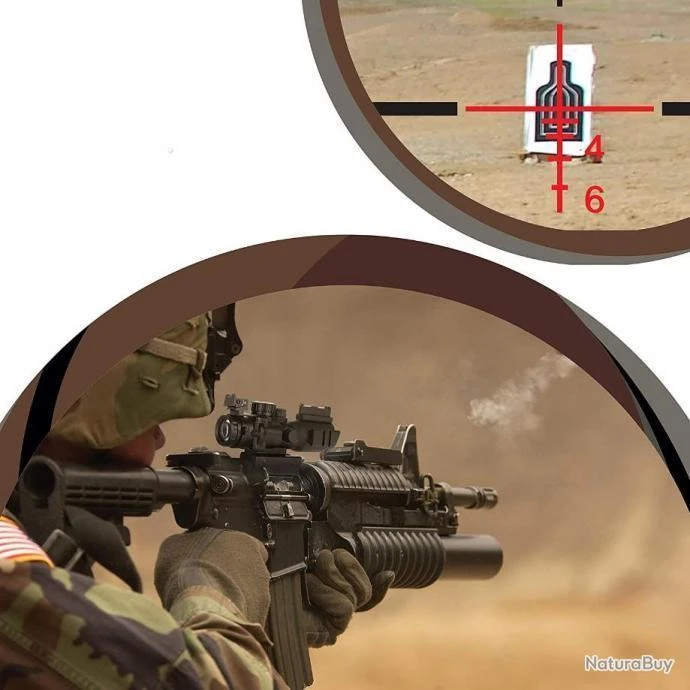 TOP - Point Rouge Tactique 4x32 Pour Rail 20 Mm - Triple Illumination - LIVRAISON GRATUITE ET RAPIDE â Image 4
