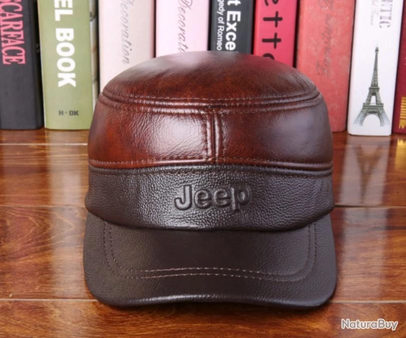 !!!! LIVRAISON OFFERTE !!!! NOUVEAUTÉ 2021 !!!! Casquette Cuir Véritable JEEP Réf 324 – Image 5