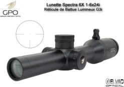 Lunette Chasse GPO SPECTRA 6X 1-6x24i - Réticule Lumineux G3i Drive
