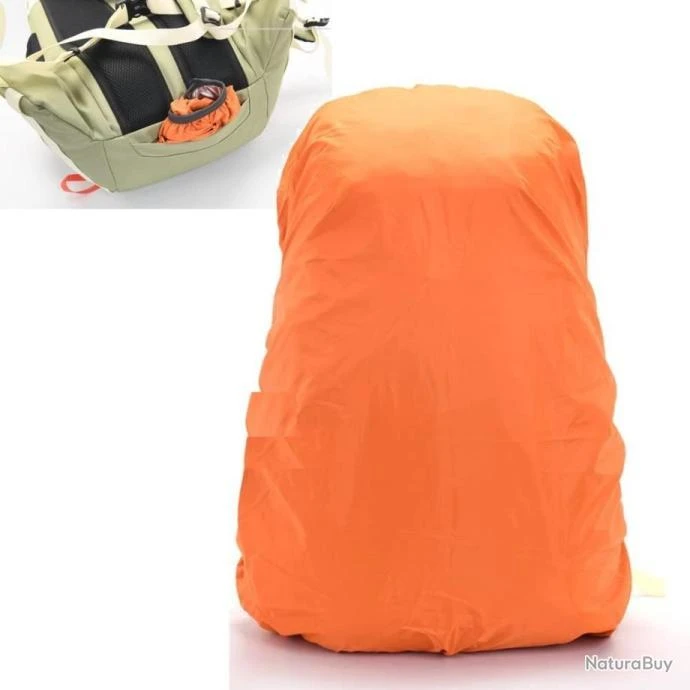 Sac à Dos De Randonnée Léger Imperméable 40 L Avec Housse Pluie Camping Escalade Ski Cyclisme Bleu – Image 5