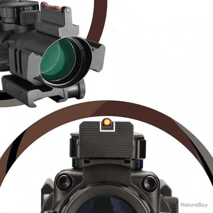 TOP - Point Rouge Tactique 4x32 Pour Rail 20 Mm - Triple Illumination - LIVRAISON GRATUITE ET RAPIDE â Image 5
