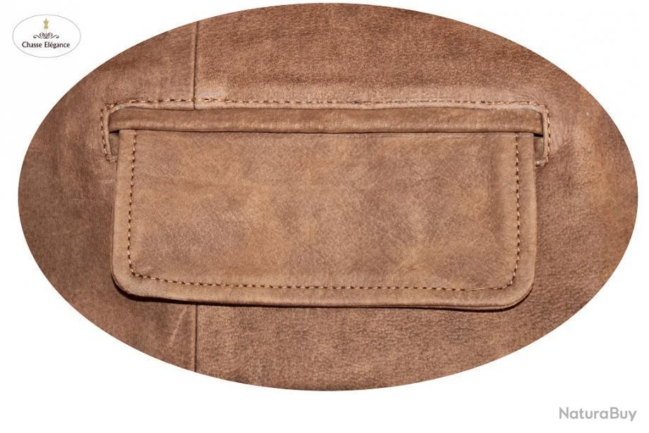 Veste D Après Chasse En Cuir Chasse Elégance Réf CE58 – Image 2