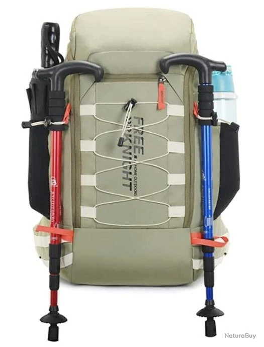 Sac à Dos De Randonnée Léger Imperméable 40 L Avec Housse Pluie Camping Escalade Ski Cyclisme Bleu – Image 7