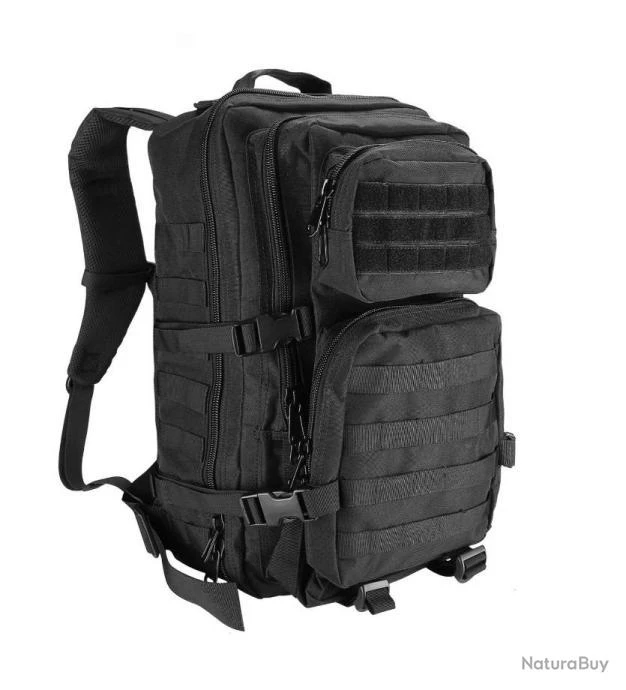Sac à Dos Militaire Tactique 40L Multifonction Randonnée Chasse Pêche Camping Trekking Escalade Noir – Image 8