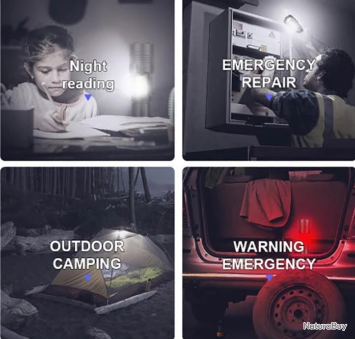 Lampe Torche Tactique LED Surpuissante, Rechargeable USB Multifonctions – Image 8