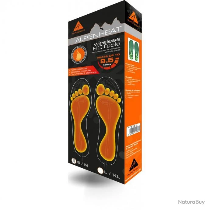 ALPENHEAT Semelle Chauffante "WIRELESS HOTSOLE" Accu Intégré L/XL – Image 5