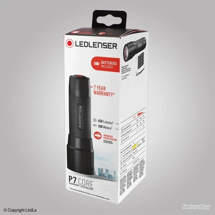 Led Lenser Lampe LEDLENSER P7 CORE 450 Lumens 4 X LR03 – Image 3